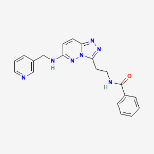 N-(2-(6-((pyridin-3-ylmethyl)amino)-[1,2,4]triazolo[4,3-b]pyridazin-3-yl)ethyl)benzamide
