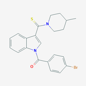molecular formula C22H21BrN2OS B297430 1-(4-bromobenzoyl)-3-[(4-methylpiperidin-1-yl)carbothioyl]-1H-indole 