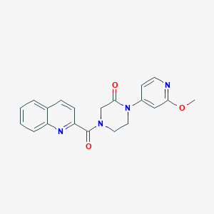 1-(2-Methoxypyridin-4-yl)-4-(quinoline-2-carbonyl)piperazin-2-one