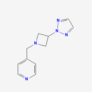 molecular formula C11H13N5 B2974312 4-[[3-(Triazol-2-yl)azetidin-1-yl]methyl]pyridine CAS No. 2379946-60-6