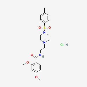 2,4-dimethoxy-N-(2-(4-tosylpiperazin-1-yl)ethyl)benzamide hydrochloride