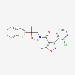 N-(2-(benzo[b]thiophen-2-yl)-2-hydroxypropyl)-3-(2-chlorophenyl)-5-methylisoxazole-4-carboxamide