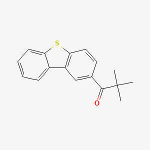 molecular formula C17H16OS B2974321 1-二苯并噻吩-2-基-2,2-二甲基丙酮 CAS No. 1022674-69-6