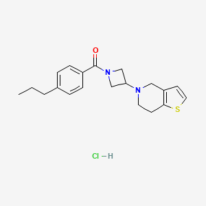 (3-(6,7-dihydrothieno[3,2-c]pyridin-5(4H)-yl)azetidin-1-yl)(4-propylphenyl)methanone hydrochloride