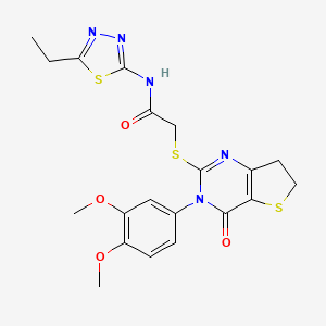 2-((3-(3,4-dimethoxyphenyl)-4-oxo-3,4,6,7-tetrahydrothieno[3,2-d]pyrimidin-2-yl)thio)-N-(5-ethyl-1,3,4-thiadiazol-2-yl)acetamide
