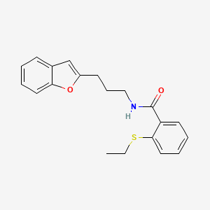 N-(3-(benzofuran-2-yl)propyl)-2-(ethylthio)benzamide