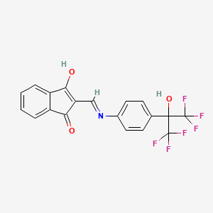 2-(((4-(2,2,2-Trifluoro-1-hydroxy-1-(trifluoromethyl)ethyl)phenyl)amino)methylene)indane-1,3-dione