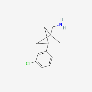 [3-(3-Chlorophenyl)-1-bicyclo[1.1.1]pentanyl]methanamine