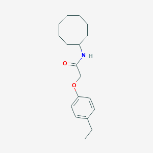 molecular formula C18H27NO2 B297434 N-cyclooctyl-2-(4-ethylphenoxy)acetamide 