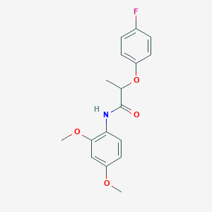 molecular formula C17H18FNO4 B2974347 N-(2,4-二甲氧基苯基)-2-(4-氟苯氧基)丙酰胺 CAS No. 617695-95-1