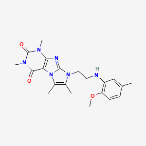 6-[2-(2-Methoxy-5-methylanilino)ethyl]-2,4,7,8-tetramethylpurino[7,8-a]imidazole-1,3-dione