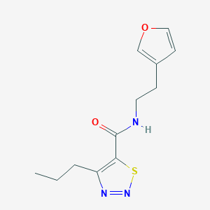 molecular formula C12H15N3O2S B2974357 N-(2-(furan-3-yl)ethyl)-4-propyl-1,2,3-thiadiazole-5-carboxamide CAS No. 1428375-06-7