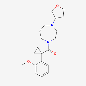 (1-(2-Methoxyphenyl)cyclopropyl)(4-(tetrahydrofuran-3-yl)-1,4-diazepan-1-yl)methanone