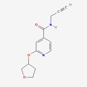 molecular formula C13H14N2O3 B2974376 N-(prop-2-yn-1-yl)-2-((tetrahydrofuran-3-yl)oxy)isonicotinamide CAS No. 1903399-92-7