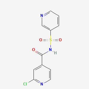 molecular formula C11H8ClN3O3S B2974377 2-chloro-N-(pyridine-3-sulfonyl)pyridine-4-carboxamide CAS No. 1797170-55-8