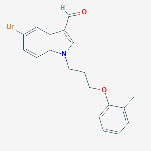molecular formula C19H18BrNO2 B297438 5-bromo-1-[3-(2-methylphenoxy)propyl]-1H-indole-3-carbaldehyde 