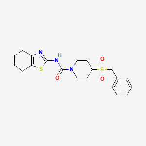 molecular formula C20H25N3O3S2 B2974381 4-(benzylsulfonyl)-N-(4,5,6,7-tetrahydrobenzo[d]thiazol-2-yl)piperidine-1-carboxamide CAS No. 2034467-48-4