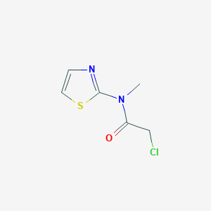 molecular formula C6H7ClN2OS B2974385 2-chloro-N-methyl-N-(1,3-thiazol-2-yl)acetamide CAS No. 878657-09-1
