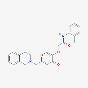 2-[6-(3,4-dihydro-1H-isoquinolin-2-ylmethyl)-4-oxopyran-3-yl]oxy-N-(2-methylphenyl)acetamide