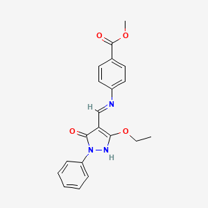 methyl 4-{[(3-ethoxy-5-oxo-1-phenyl-1,5-dihydro-4H-pyrazol-4-yliden)methyl]amino}benzenecarboxylate