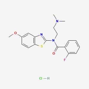N-(2-(dimethylamino)ethyl)-2-fluoro-N-(5-methoxybenzo[d]thiazol-2-yl)benzamide hydrochloride