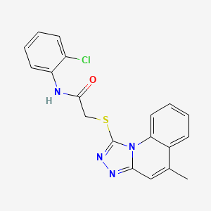N-(2-chlorophenyl)-2-[(5-methyl[1,2,4]triazolo[4,3-a]quinolin-1-yl)sulfanyl]acetamide