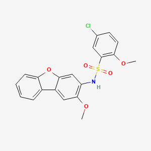 5-chloro-2-methoxy-N-(2-methoxydibenzofuran-3-yl)benzenesulfonamide