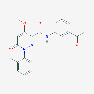 molecular formula C21H19N3O4 B2974404 N-(3-acetylphenyl)-4-methoxy-1-(2-methylphenyl)-6-oxopyridazine-3-carboxamide CAS No. 1002255-03-9