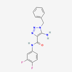 molecular formula C16H13F2N5O B2974406 5-amino-1-benzyl-N-(3,4-difluorophenyl)-1H-1,2,3-triazole-4-carboxamide CAS No. 900013-33-4
