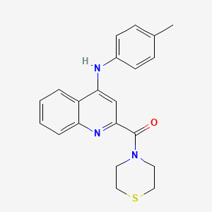 Thiomorpholino(4-(p-tolylamino)quinolin-2-yl)methanone