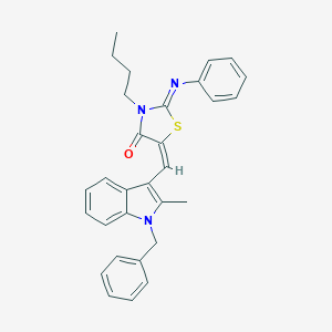 molecular formula C30H29N3OS B297441 5-[(1-benzyl-2-methyl-1H-indol-3-yl)methylene]-3-butyl-2-(phenylimino)-1,3-thiazolidin-4-one 