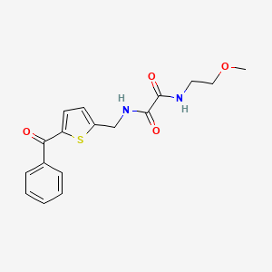 molecular formula C17H18N2O4S B2974417 N1-((5-benzoylthiophen-2-yl)methyl)-N2-(2-methoxyethyl)oxalamide CAS No. 1797078-72-8