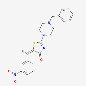 (E)-2-(4-benzylpiperazin-1-yl)-5-(3-nitrobenzylidene)thiazol-4(5H)-one