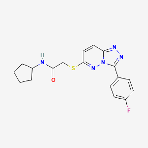 N-cyclopentyl-2-((3-(4-fluorophenyl)-[1,2,4]triazolo[4,3-b]pyridazin-6-yl)thio)acetamide