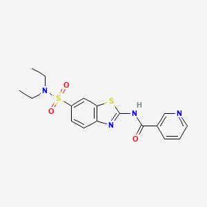 N-[6-(diethylsulfamoyl)-1,3-benzothiazol-2-yl]pyridine-3-carboxamide