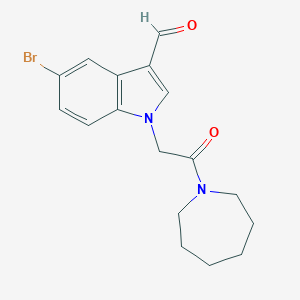 molecular formula C17H19BrN2O2 B297445 1-[2-(1-azepanyl)-2-oxoethyl]-5-bromo-1H-indole-3-carbaldehyde 