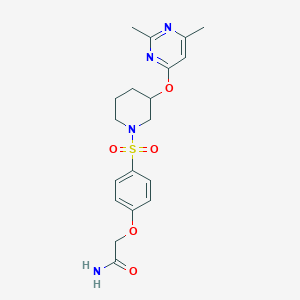 2-(4-((3-((2,6-Dimethylpyrimidin-4-yl)oxy)piperidin-1-yl)sulfonyl)phenoxy)acetamide