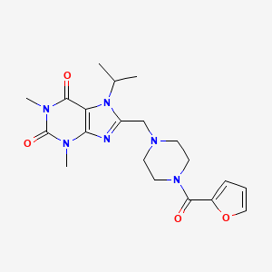 8-[[4-(Furan-2-carbonyl)piperazin-1-yl]methyl]-1,3-dimethyl-7-propan-2-ylpurine-2,6-dione