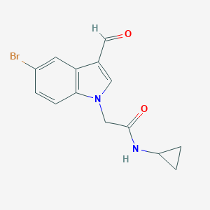 2-(5-bromo-3-formyl-1H-indol-1-yl)-N-cyclopropylacetamide