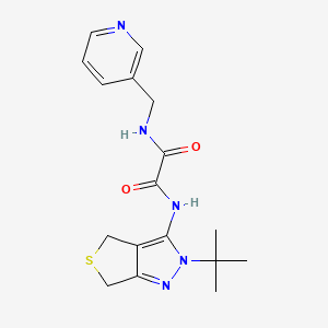 molecular formula C17H21N5O2S B2974462 N1-(2-(tert-butyl)-4,6-dihydro-2H-thieno[3,4-c]pyrazol-3-yl)-N2-(pyridin-3-ylmethyl)oxalamide CAS No. 899952-62-6