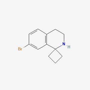 molecular formula C12H14BrN B2974463 7'-bromo-3',4'-dihydro-2'H-spiro[cyclobutane-1,1'-isoquinoline] CAS No. 1823332-30-4