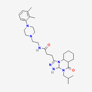 molecular formula C30H39N7O2 B2974465 N-{2-[4-(2,3-dimethylphenyl)piperazin-1-yl]ethyl}-3-[4-(2-methylpropyl)-5-oxo-4H,5H-[1,2,4]triazolo[4,3-a]quinazolin-1-yl]propanamide CAS No. 902929-71-9