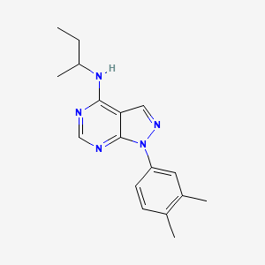 molecular formula C17H21N5 B2974468 N-(仲丁基)-1-(3,4-二甲苯基)-1H-吡唑并[3,4-d]嘧啶-4-胺 CAS No. 890884-98-7