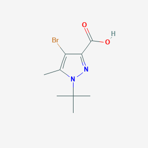 molecular formula C9H13BrN2O2 B2974471 4-Bromo-1-tert-butyl-5-methylpyrazole-3-carboxylic acid CAS No. 2391987-04-3