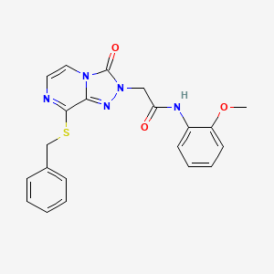 2-[8-(benzylthio)-3-oxo[1,2,4]triazolo[4,3-a]pyrazin-2(3H)-yl]-N-(2-methoxyphenyl)acetamide