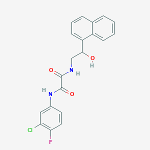 N'-(3-chloro-4-fluorophenyl)-N-[2-hydroxy-2-(naphthalen-1-yl)ethyl]ethanediamide