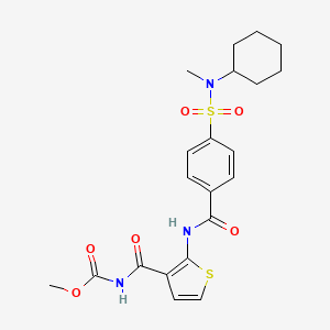 methyl (2-(4-(N-cyclohexyl-N-methylsulfamoyl)benzamido)thiophene-3-carbonyl)carbamate
