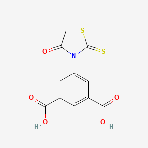 5-(4-Oxo-2-sulfanylidene-1,3-thiazolidin-3-yl)benzene-1,3-dicarboxylic acid