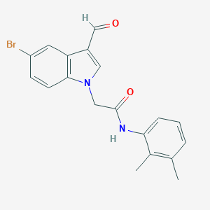 molecular formula C19H17BrN2O2 B297448 2-(5-bromo-3-formyl-1H-indol-1-yl)-N-(2,3-dimethylphenyl)acetamide 