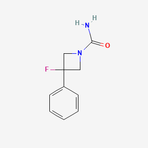 molecular formula C10H11FN2O B2974480 3-氟-3-苯基氮杂环丁烷-1-甲酰胺 CAS No. 2408970-09-0